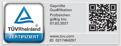 TÜV Zertifiziert