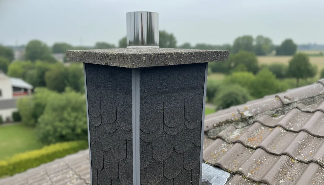Nachher: gereinigter Schornstein