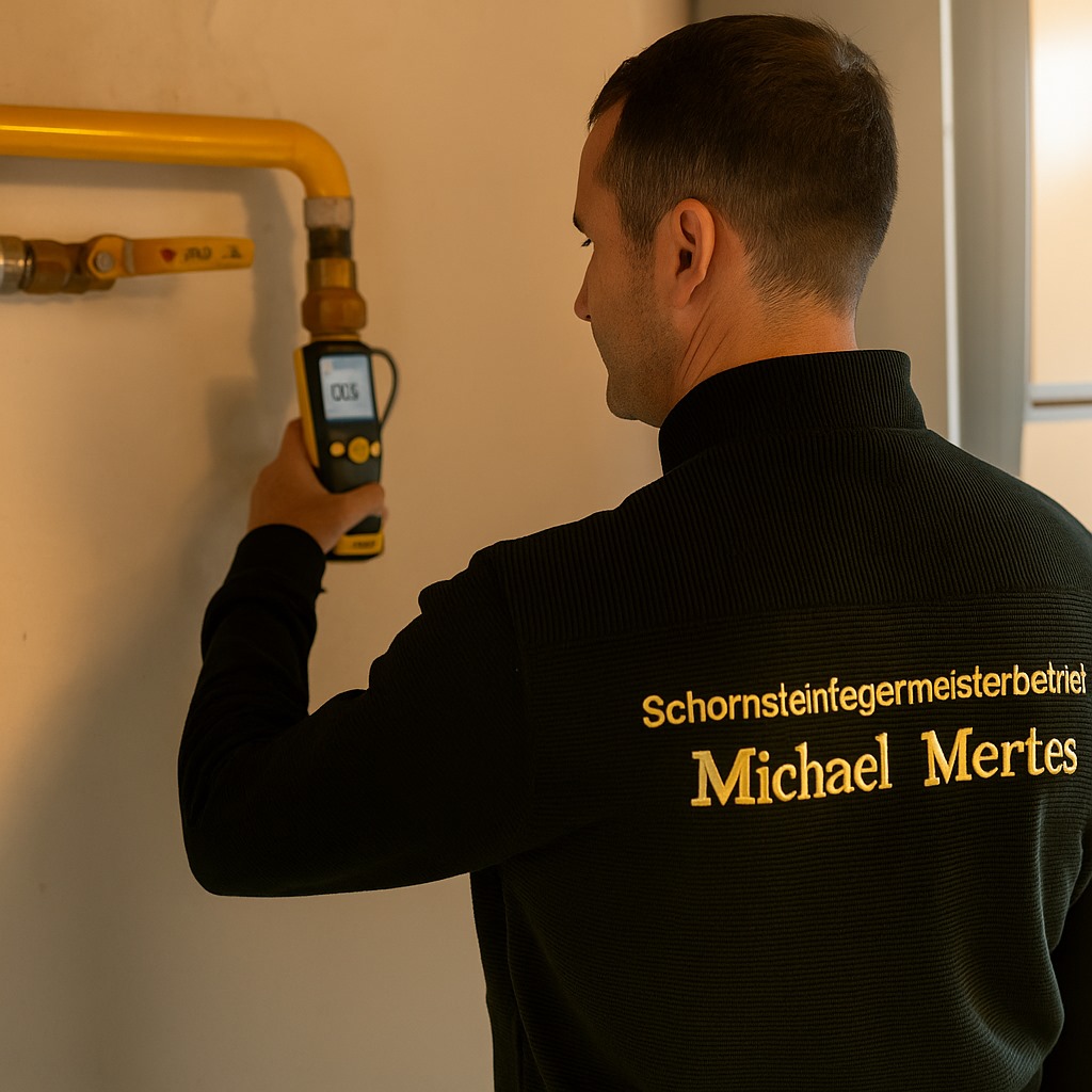 Schornsteinfeger bei der Arbeit